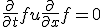 \frac{\partial}{\partial t}f + u \frac{\partial}{\partial x}f = 0