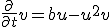\frac{\partial}{\partial t}v = bu - u^{2}v 