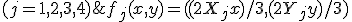 f_{j}(x,y)=((2X_{j}+x)/3, (2Y_{j}+y)/3) \;\;\; (j = 1,2,3, 4)